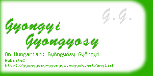gyongyi gyongyosy business card