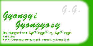 gyongyi gyongyosy business card